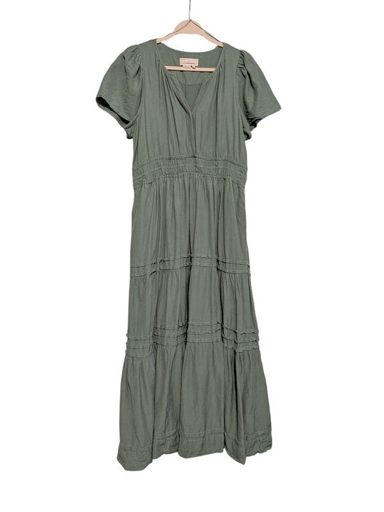 Anthropologie Dresses & Skirts - Anthropologie Olive Green Tiered Maxi Dress